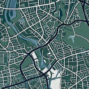 A map above Leytonstone, East London