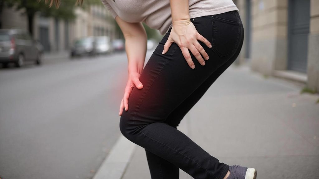 A person suffering from sciatica